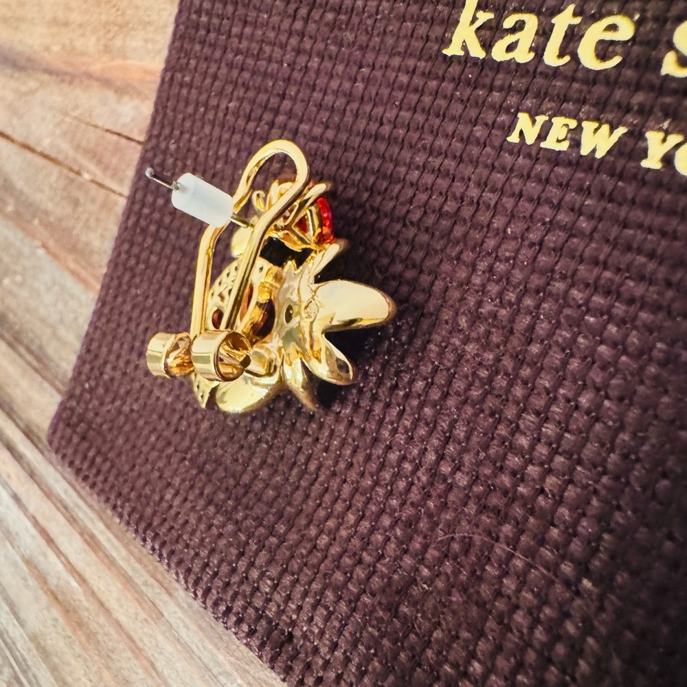 New! Kate Spade Sweet Citrus Orange Cluster Studs - Picture 4 of 8